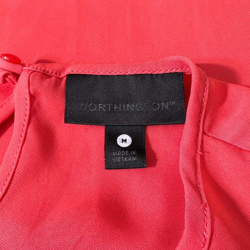 Worthington || Woman hot pink blouse size Medium - Picture 4 of 5